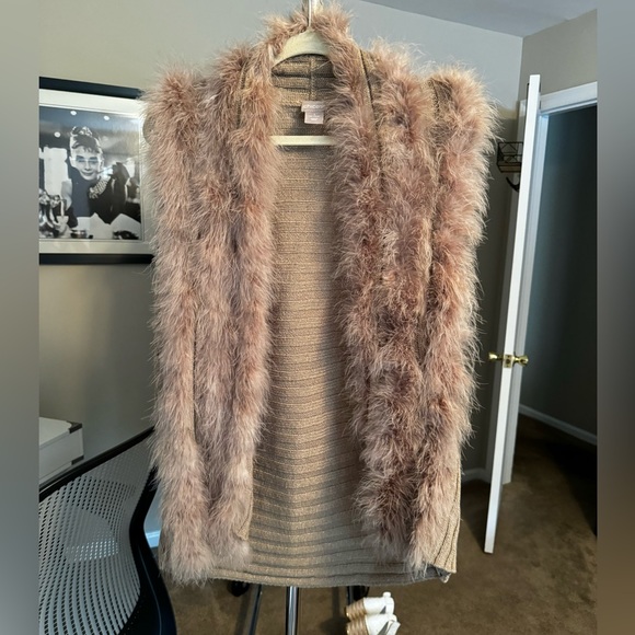 Chico's Sweaters - Chico sweater vest with feathers